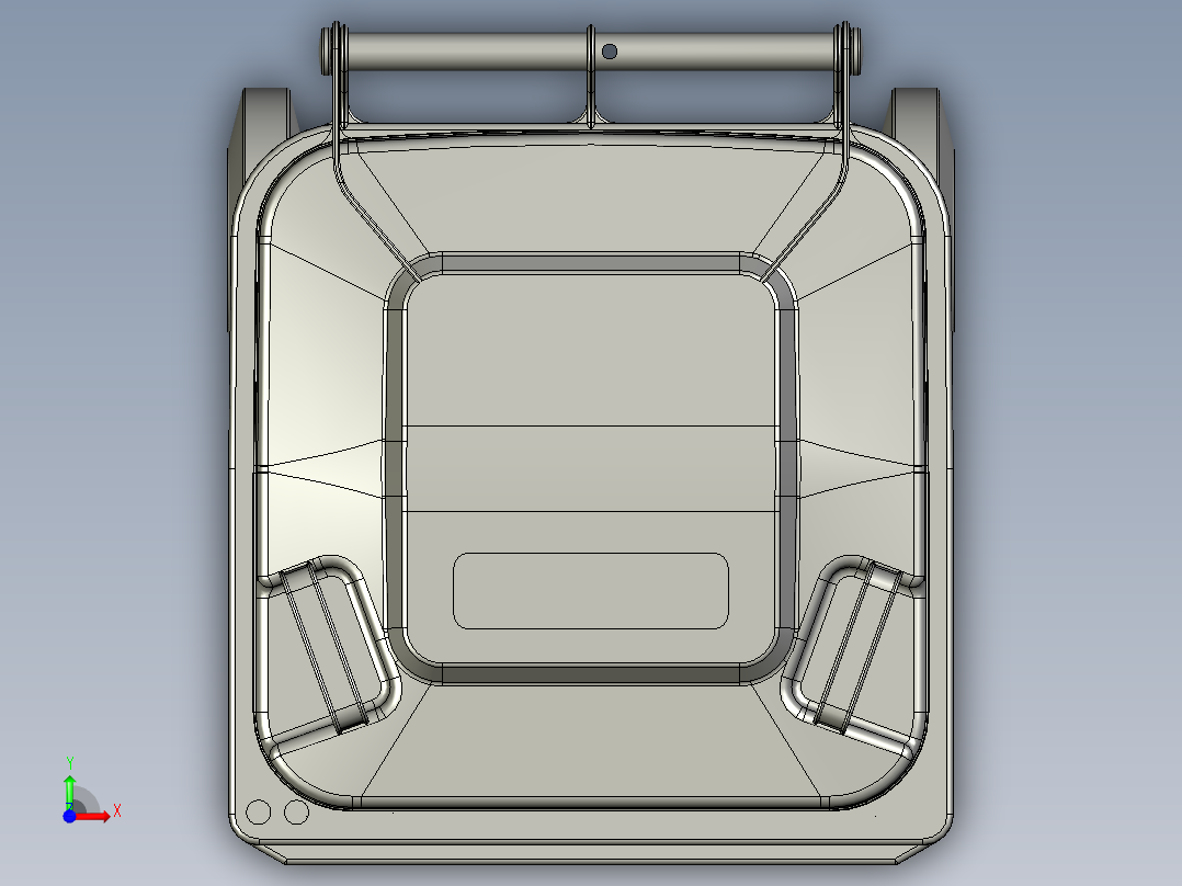 120L垃圾桶前视图