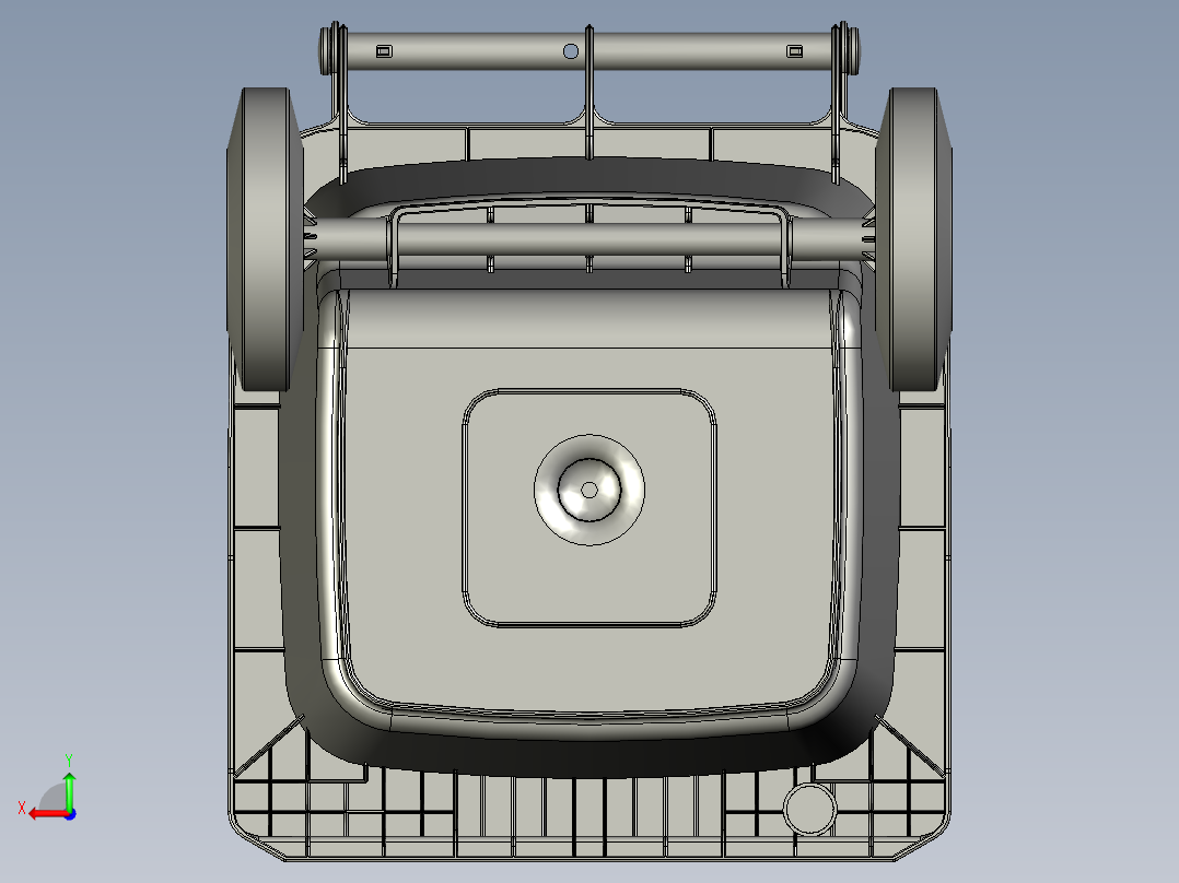 120L垃圾桶后视图