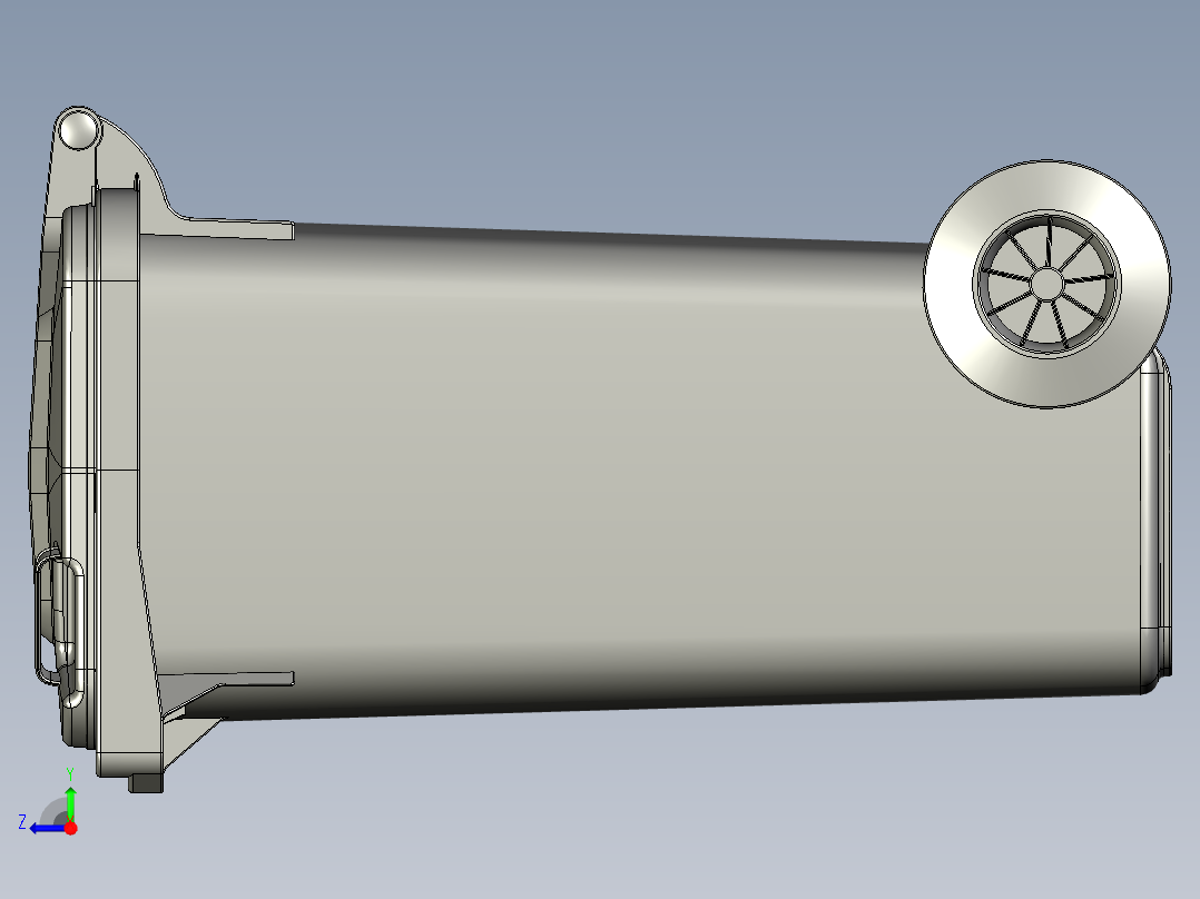 120L垃圾桶右视图