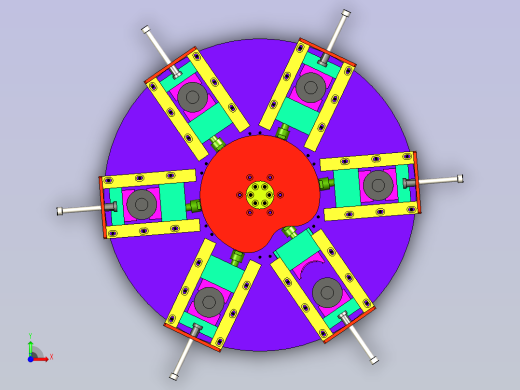 六工站旋转自夹紧分料机前视缩略图