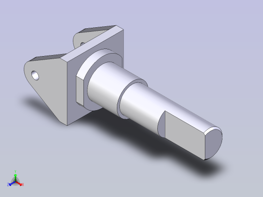 FreeCAD 中的带法兰阶梯轴