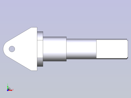 FreeCAD 中的带法兰阶梯轴前视缩略图