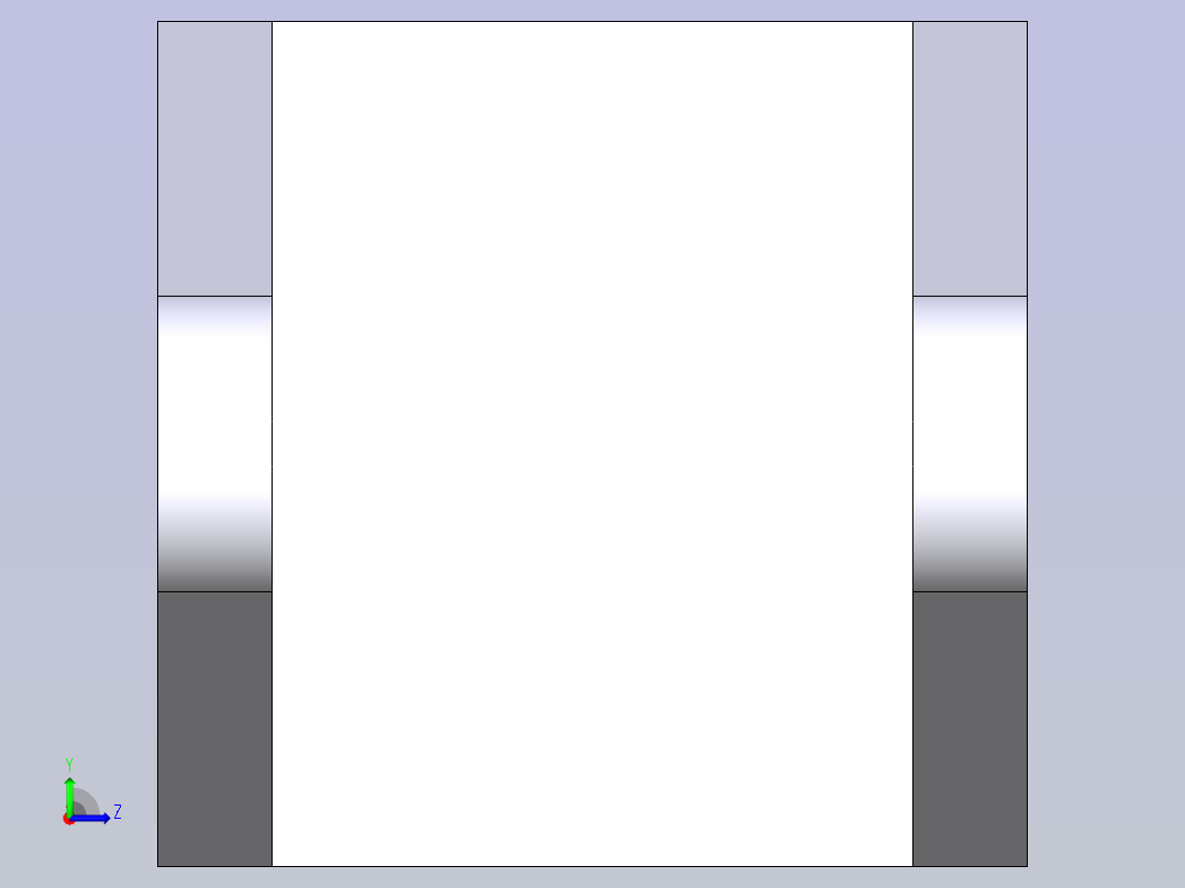 FreeCAD 中的带法兰阶梯轴左视图