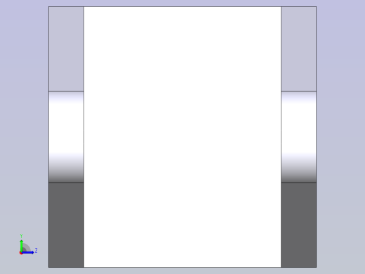 FreeCAD 中的带法兰阶梯轴左视缩略图
