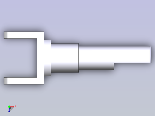 FreeCAD 中的带法兰阶梯轴俯视缩略图