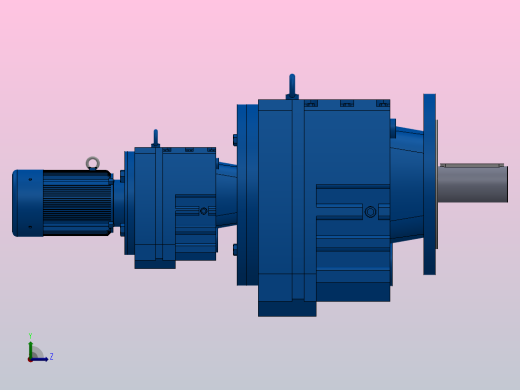 RF107R77法兰轴伸式组合型斜齿轮减速机RF107R77-Y0.18-4P-63-M1-0°-Φ450左视缩略图
