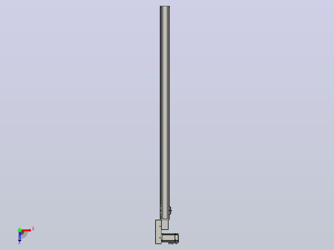 皮带直线轴半封闭可选导轨TPA-HNB-65S-90-L1300-ML-C-P10-N3俯视图