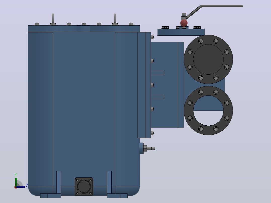 双筒网片式油滤器（SPL100-125）_SPL125左视图