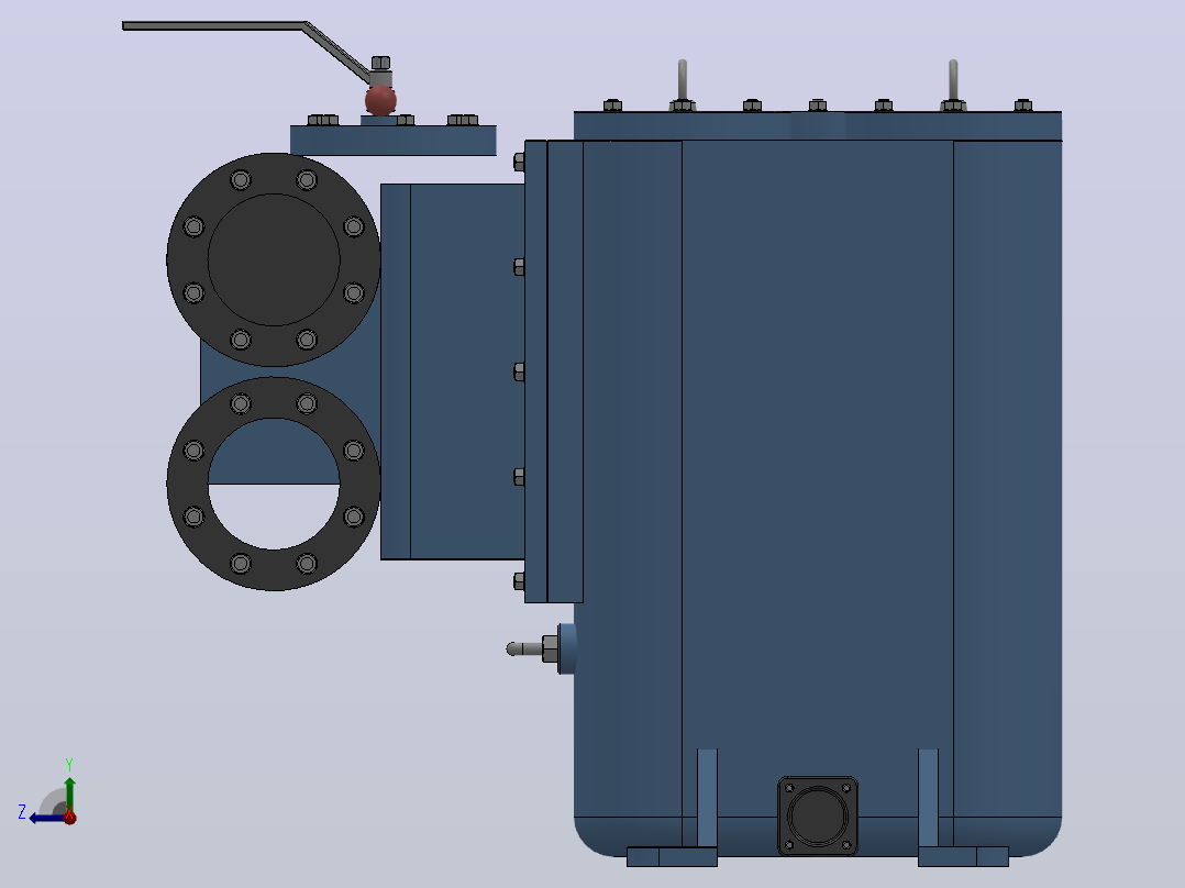 双筒网片式油滤器（SPL100-125）_SPL125右视图