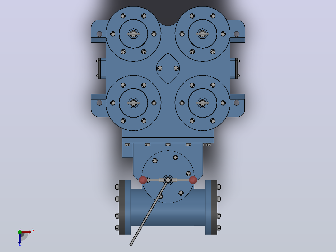 双筒网片式油滤器（SPL100-125）_SPL125俯视图