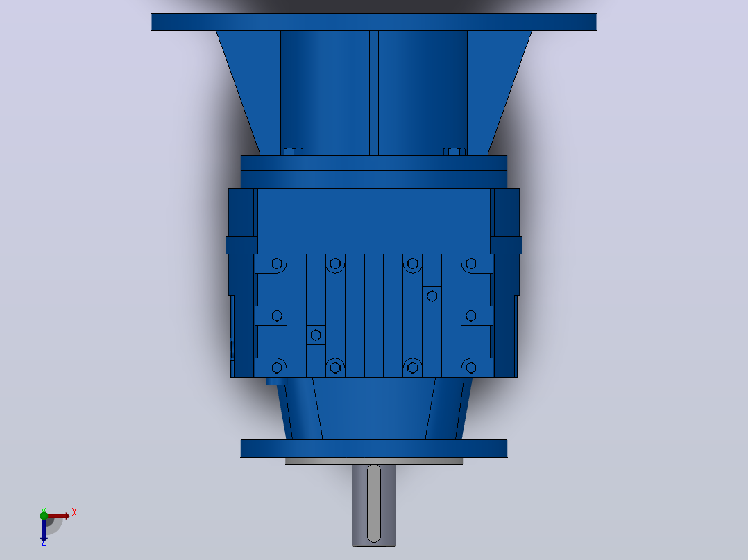 RF17ZP斜齿轮减速机RF17-5.76-M1-P80-Φ120俯视图