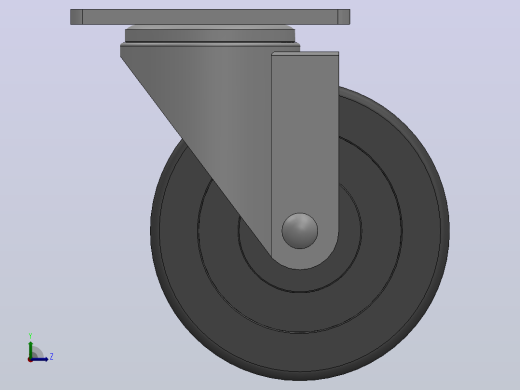 Z07-01-040-375B轻型轮[Z07-01-075-375B]脚轮左视缩略图