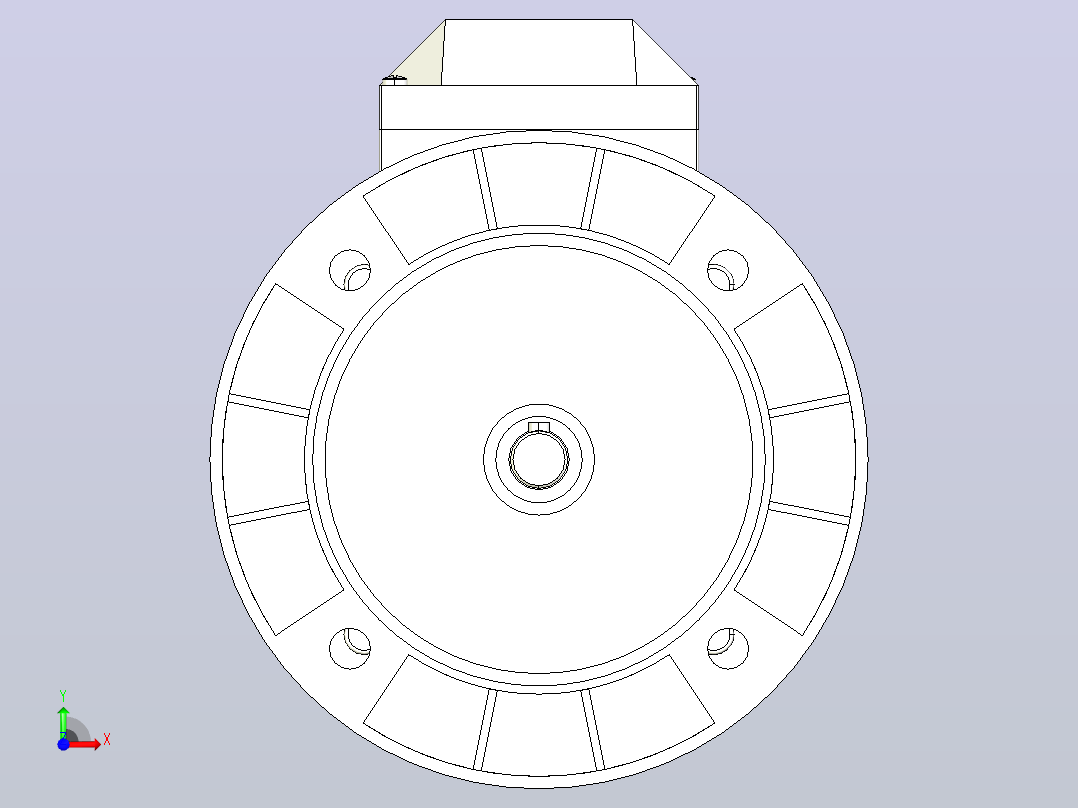IM B5 H63-90通用电机[YS-711-4-B5]前视图