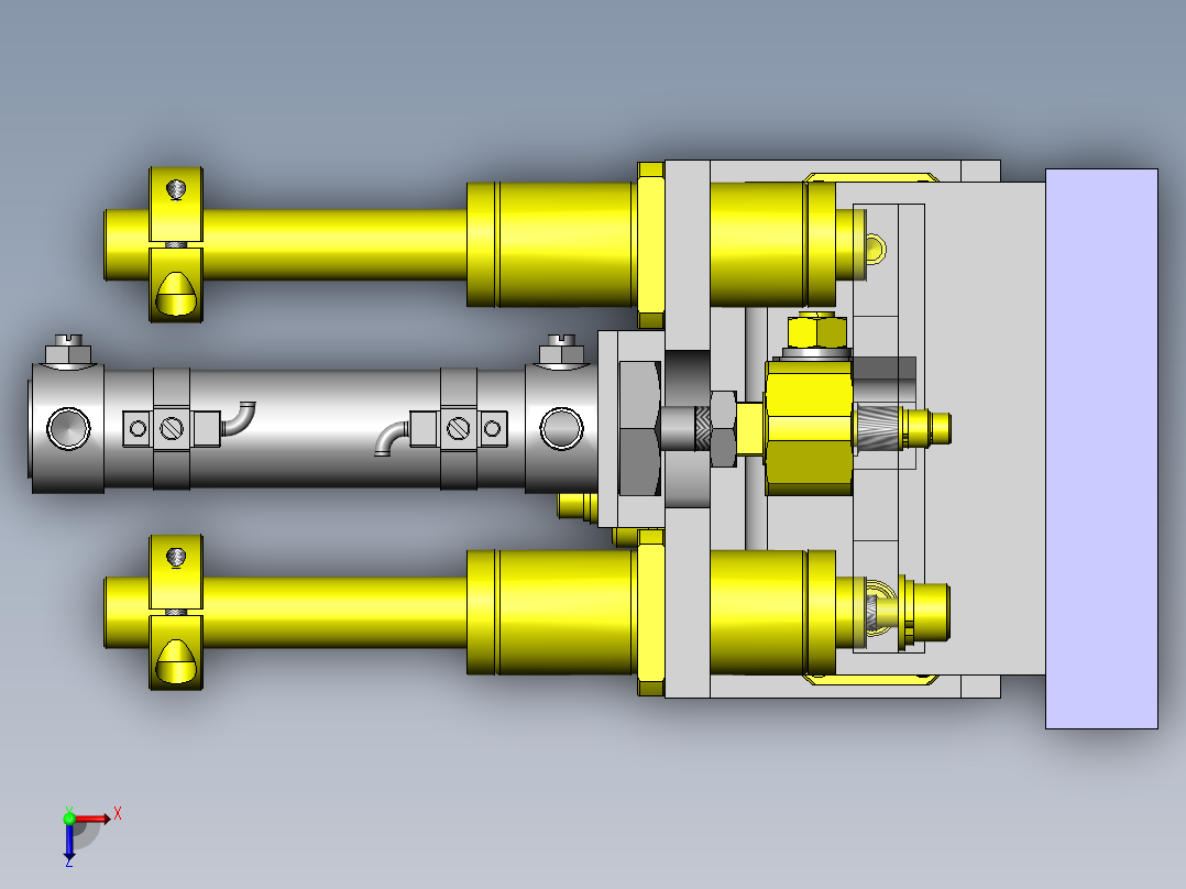 切断组件俯视图