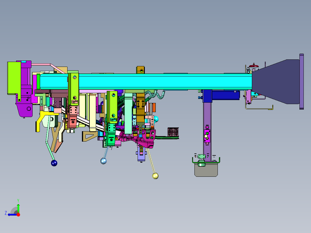 新型汽车车门焊接固定工装右视图