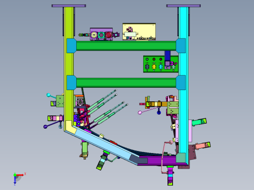 新型汽车车门焊接固定工装俯视缩略图