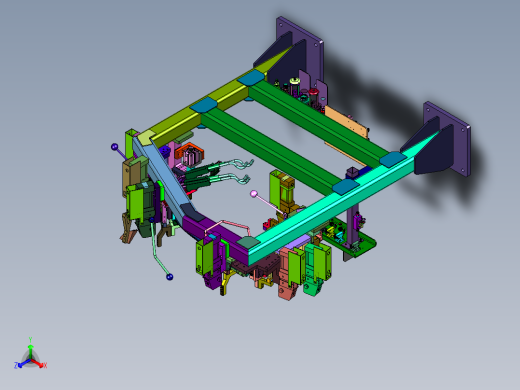 新型汽车车门焊接固定工装正等轴测缩略图