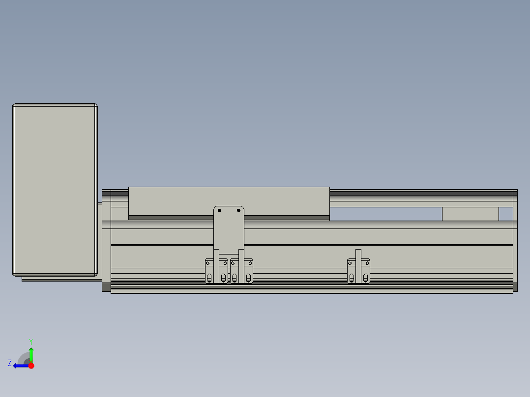 直线模组LHB21-L40-S100-RU设计图纸右视图