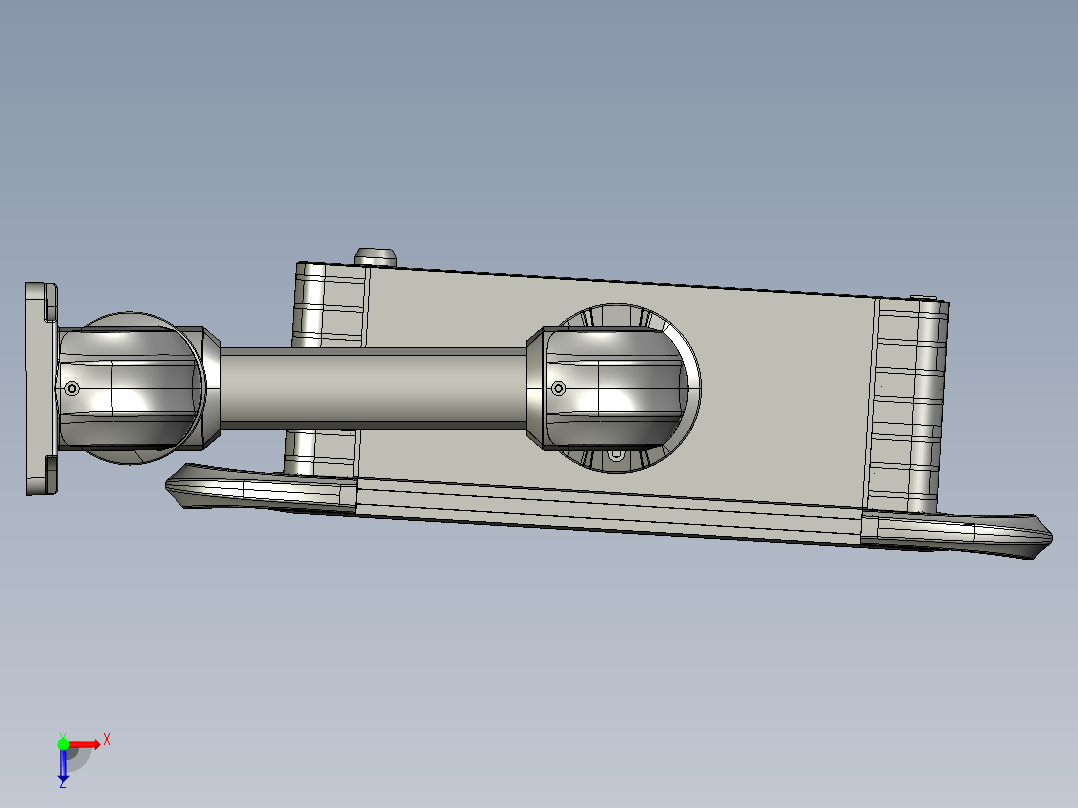 向上墙座+转角+箱体连接器+控制箱俯视图
