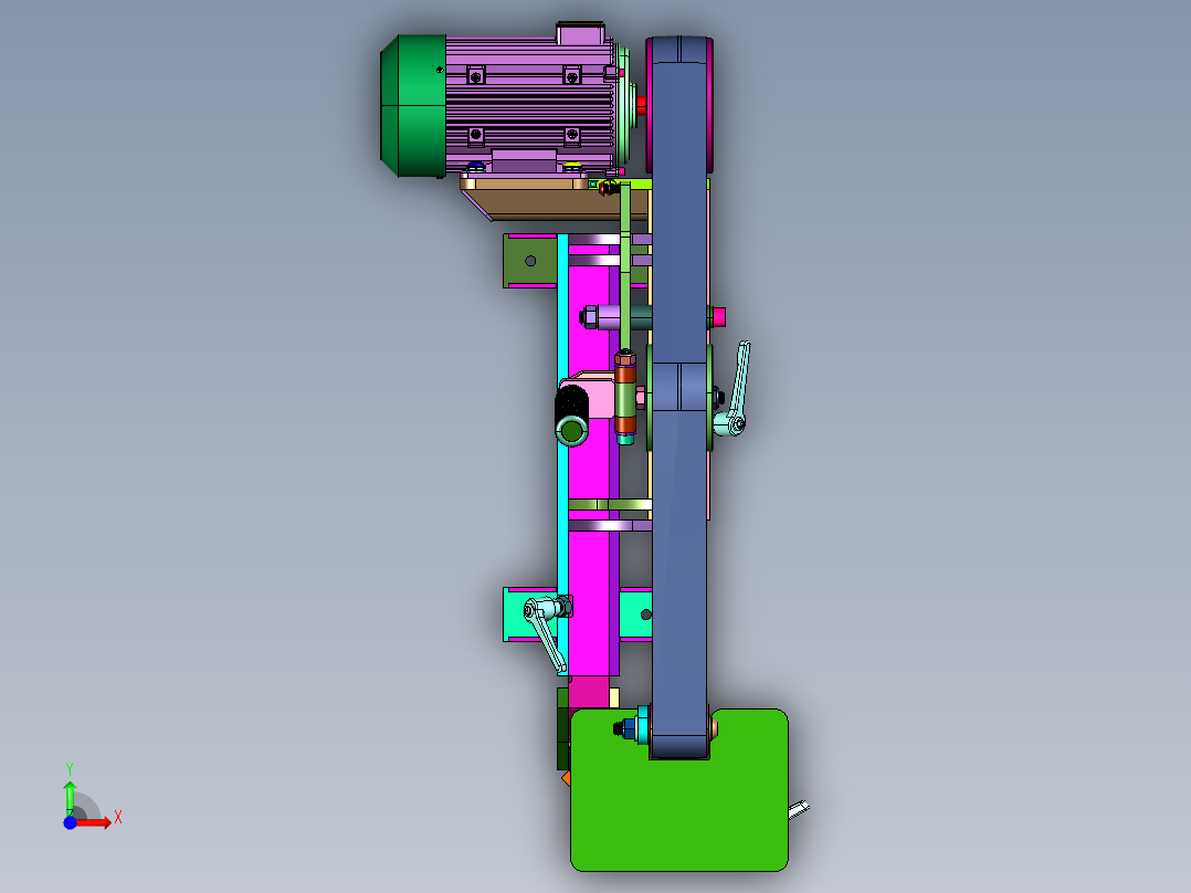 台式工业级车床打磨磨刀机前视图