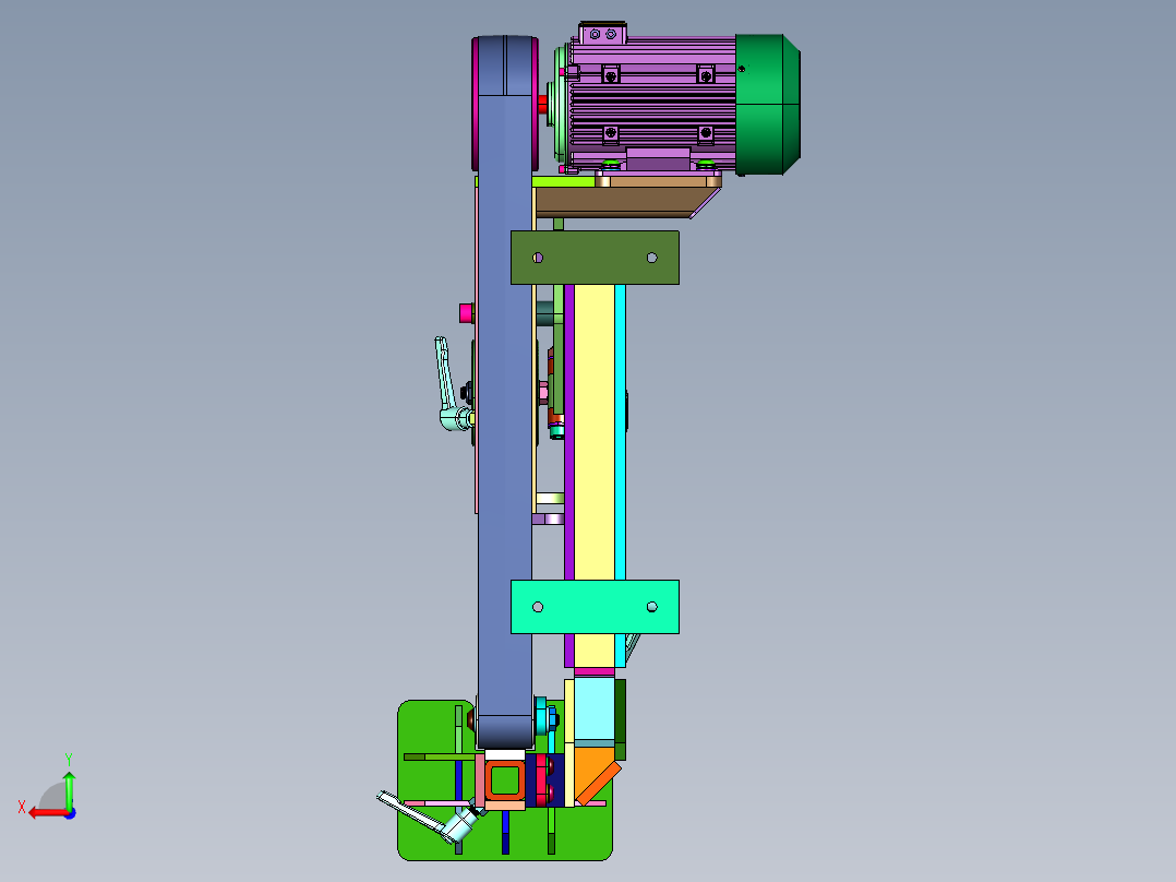台式工业级车床打磨磨刀机后视图