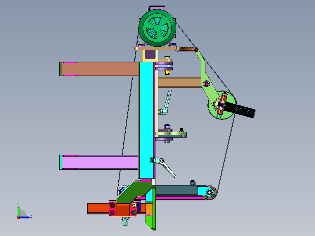 台式工业级车床打磨磨刀机左视图