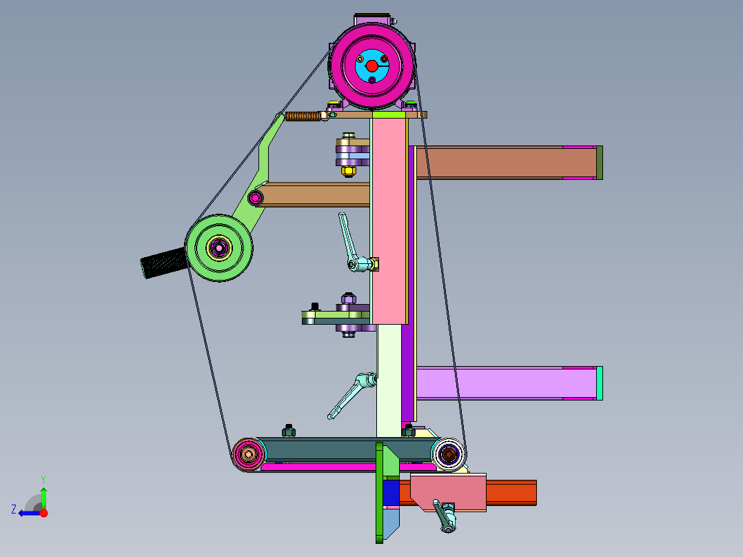 台式工业级车床打磨磨刀机右视图