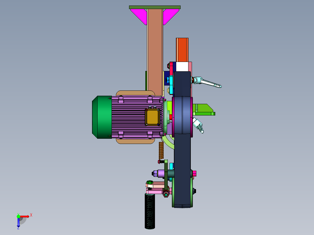 台式工业级车床打磨磨刀机俯视图