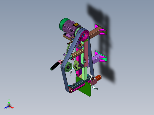台式工业级车床打磨磨刀机正等轴测缩略图