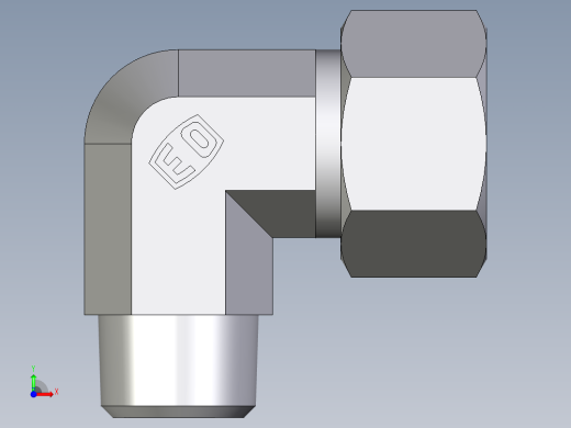 卡套式工业通用硬管接头EO_Male_stud_elbow_WE15LM71前视缩略图