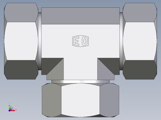 卡套式工业通用硬管接头EO_Union_tee_T28LCF前视缩略图