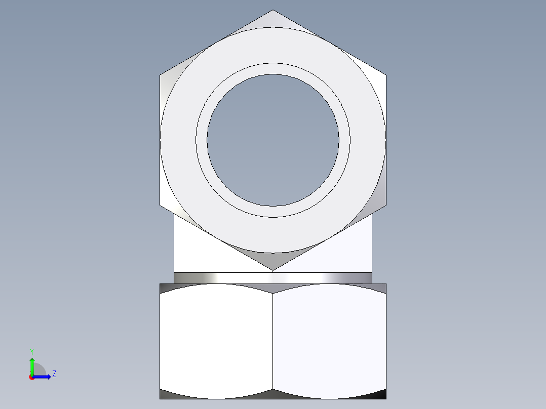 卡套式工业通用硬管接头EO_Union_tee_T28LCF左视图