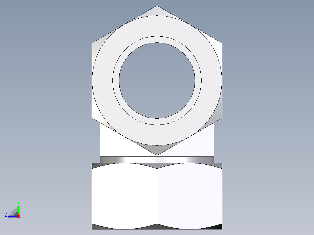 卡套式工业通用硬管接头EO_Union_tee_T28LCF右视图