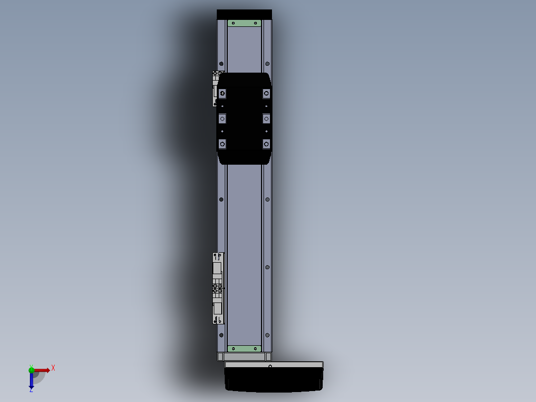 电动滑台模组SDH80左连模组（配台达电机）俯视图