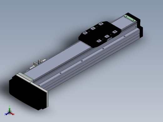 电动滑台模组SDH80左连模组（配台达电机）正等轴测缩略图
