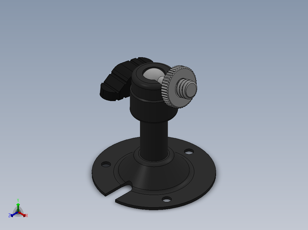 安全摄像机支架正等轴测图