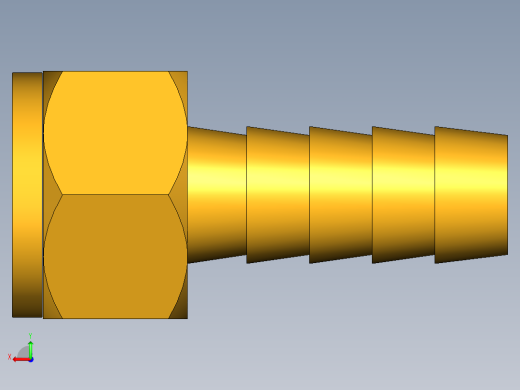 倒齿式工业管接头Hose Barb to Swivel Female Ball-End 128HBLSV-6-6后视缩略图