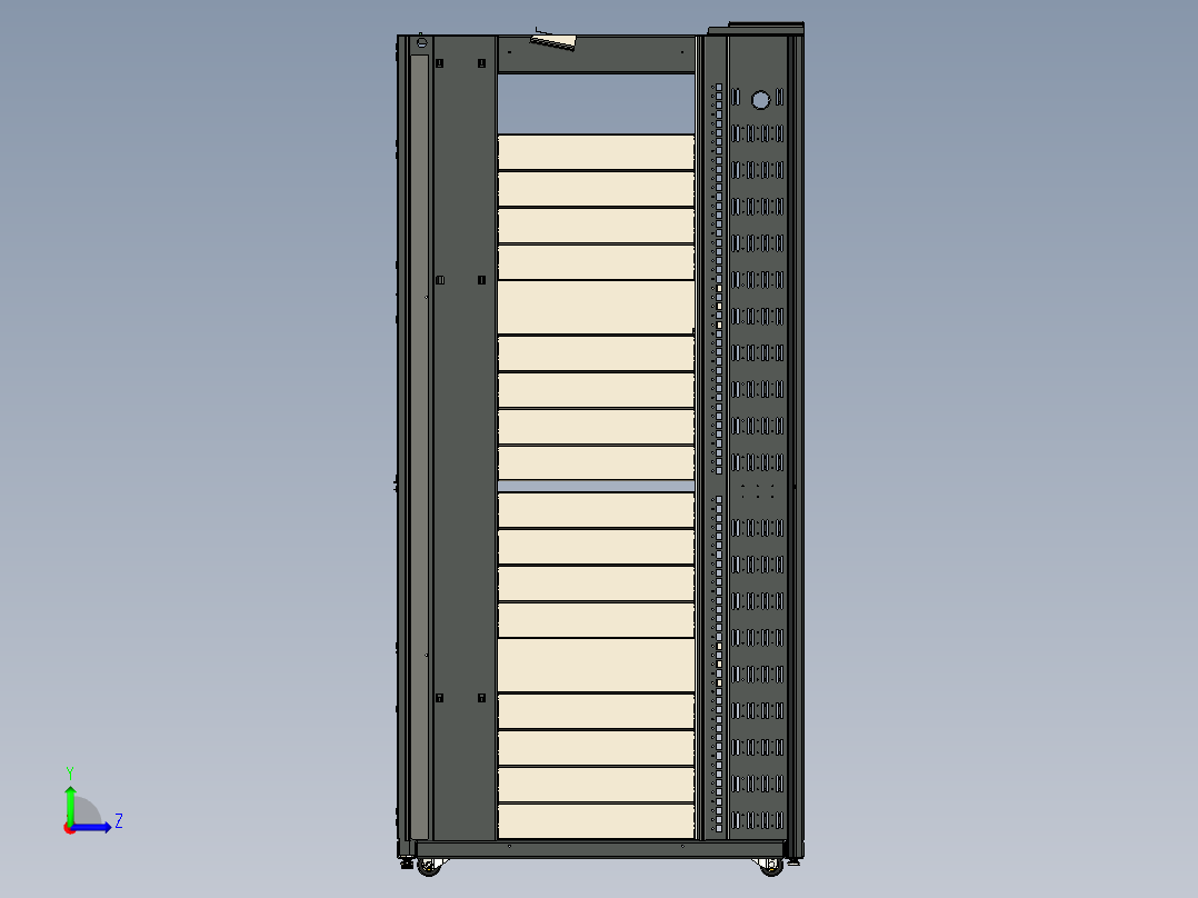 服务器机柜 (7)左视图