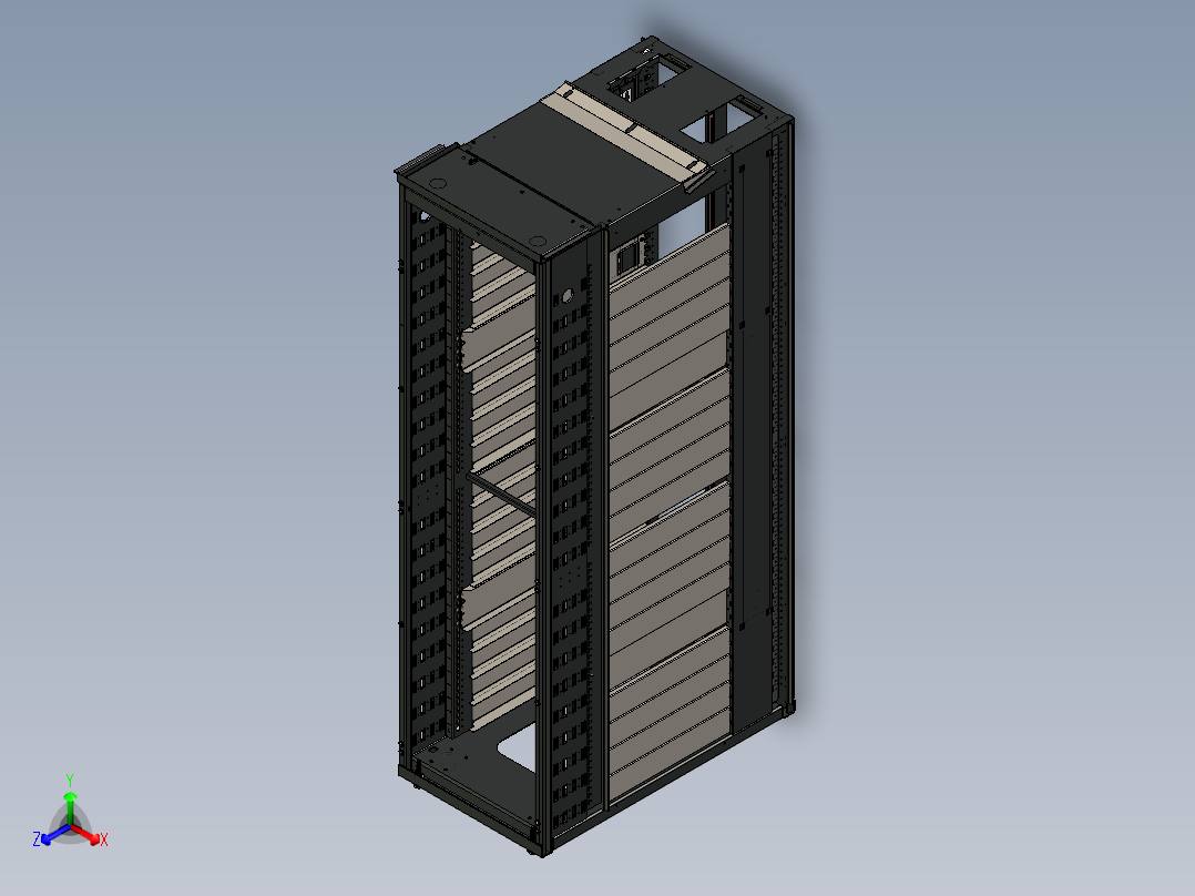 服务器机柜 (7)正等轴测图