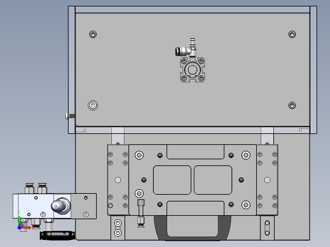 贴二维码治具前视图