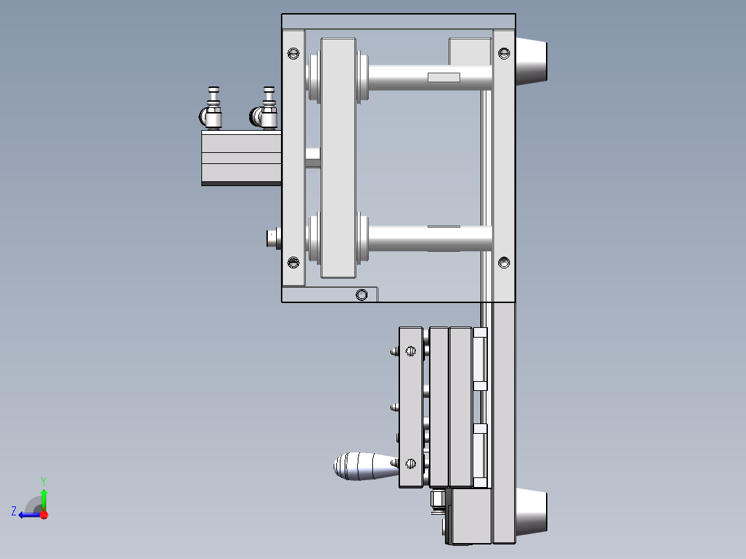 贴二维码治具右视图