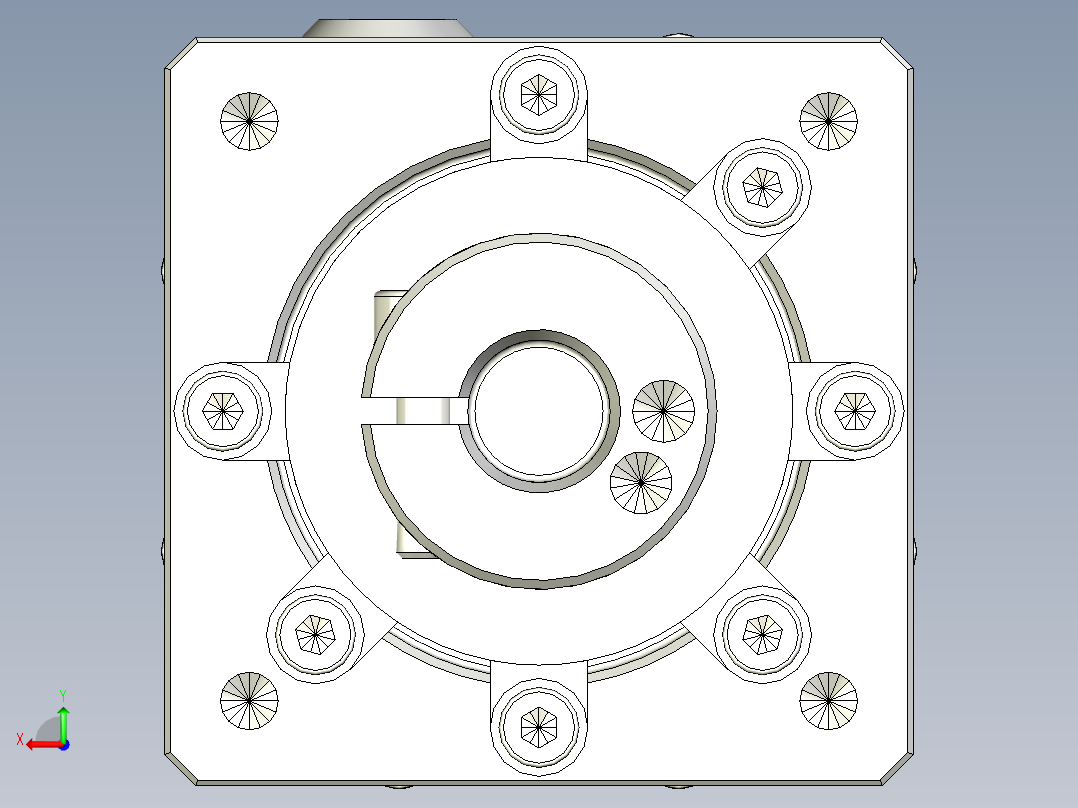 多摩川行星减速机TB-042-L1-8(30 46 M4 13)后视图