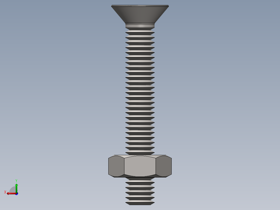 紧固件-M3 Stainless Flathead后视图