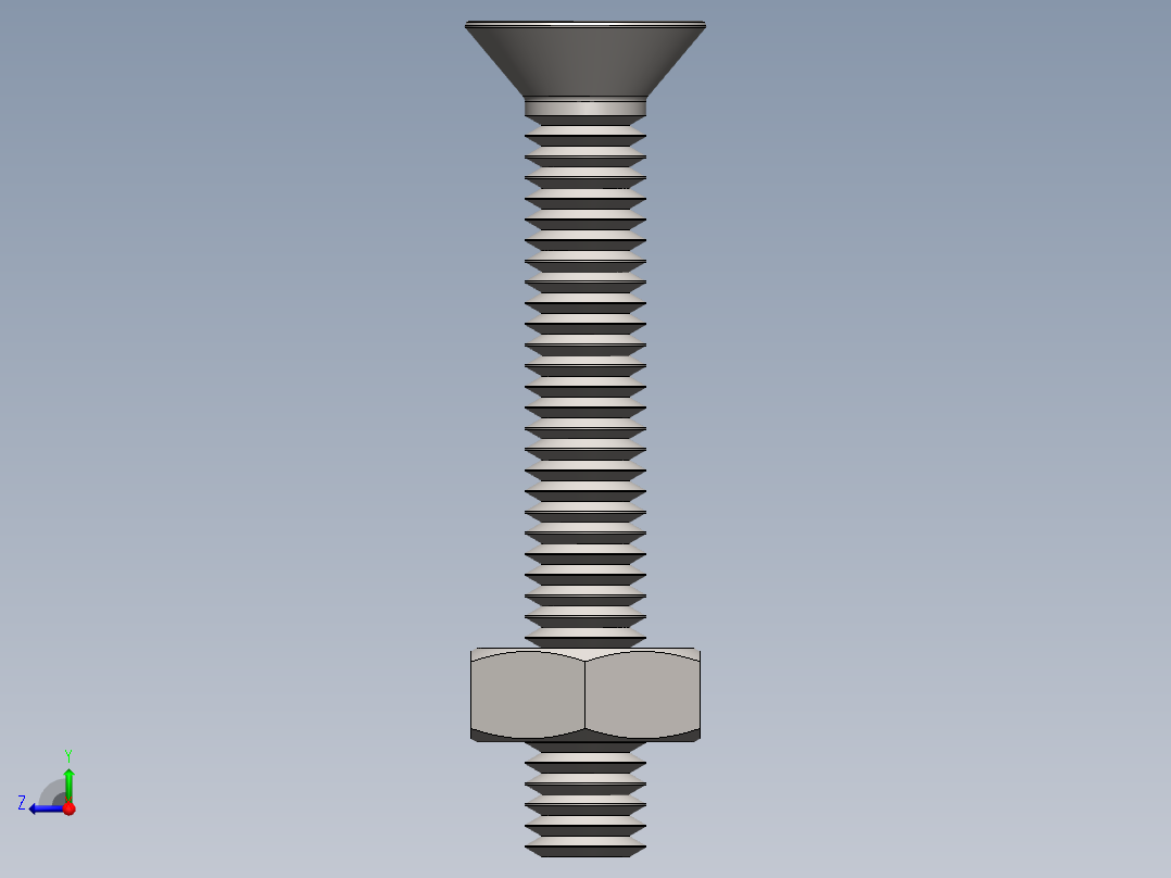 紧固件-M3 Stainless Flathead右视图