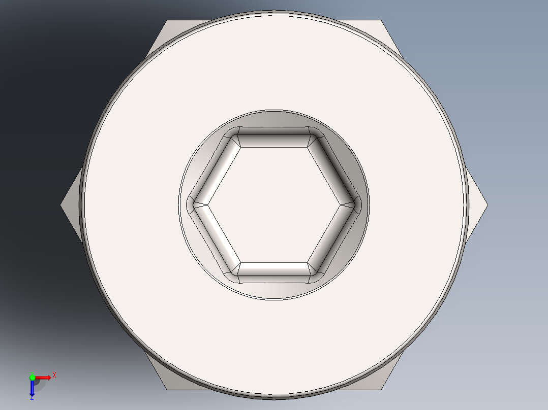 紧固件-M3 Stainless Flathead俯视图