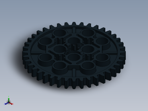 3649 Black Technic Gear 40 Tooth.SLDPRT