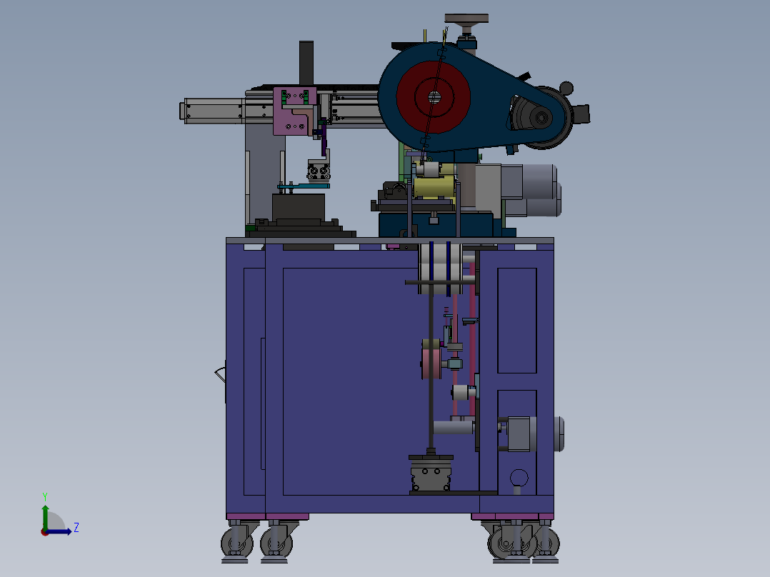 铜箔背胶铜片背胶左视图