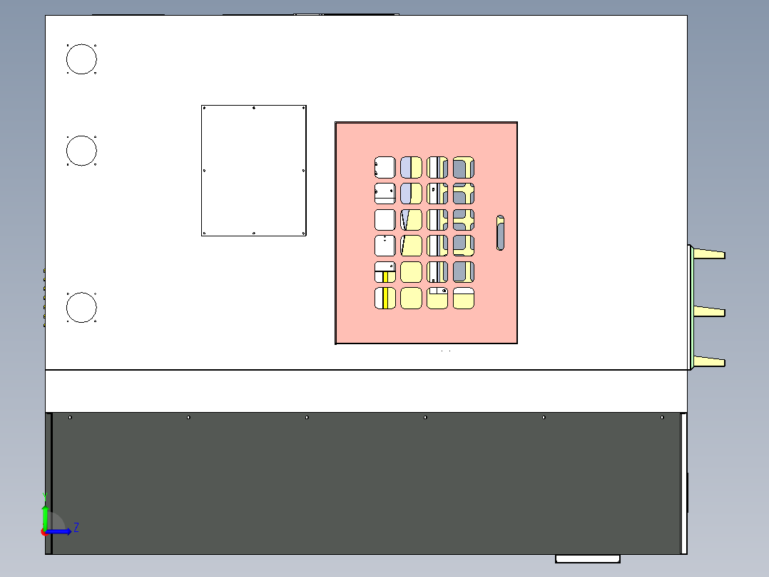 870雕铣机总装图左视图