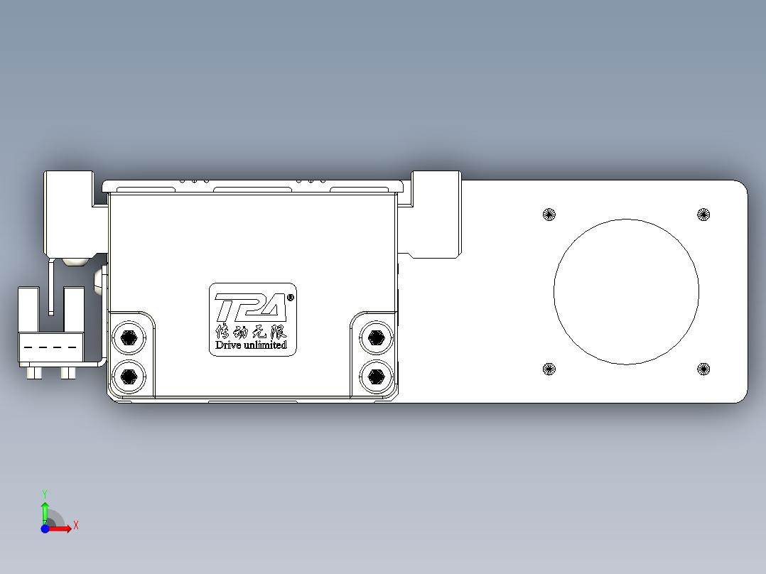 TPA-KNR-60E-1205C-L600A1-MR-P10-N3线性模块铝制底座前视图
