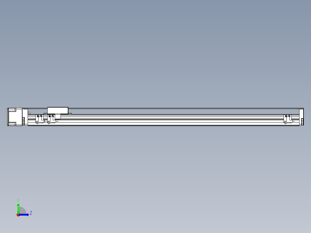 TPA-KNR-60E-1205C-L600A1-MR-P10-N3线性模块铝制底座左视图